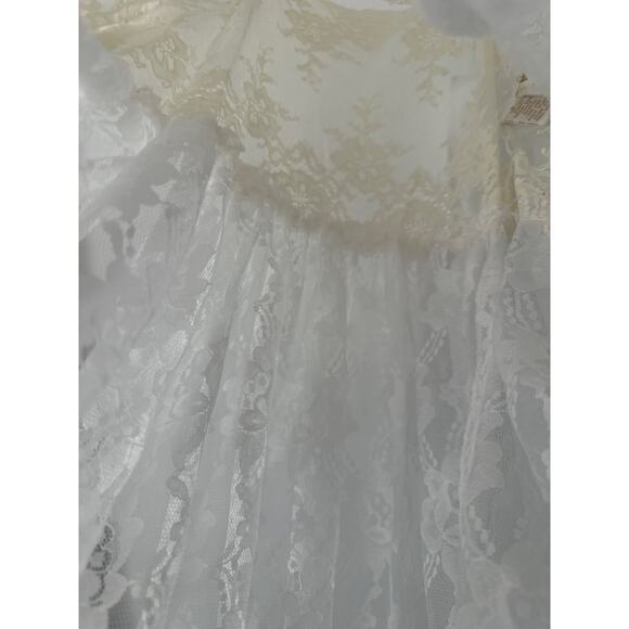 80s Vintage Victoria's Secret Dress Gold Label White Lace Nightgown Slip Dress - Picture 11 of 12